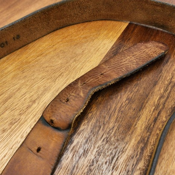 Justin Boot Company Belt 46 Brown Top Grain Leather Classic Work Made in USA - Picture 8 of 10